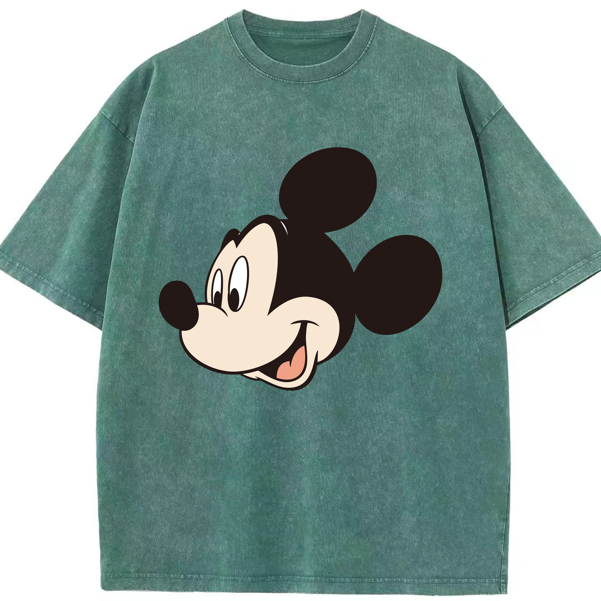 （画像用） ミッキーマウス Mickey Mouse 綿100% ヴィンテージ風 半袖Tシャツ（フロントプリント）
